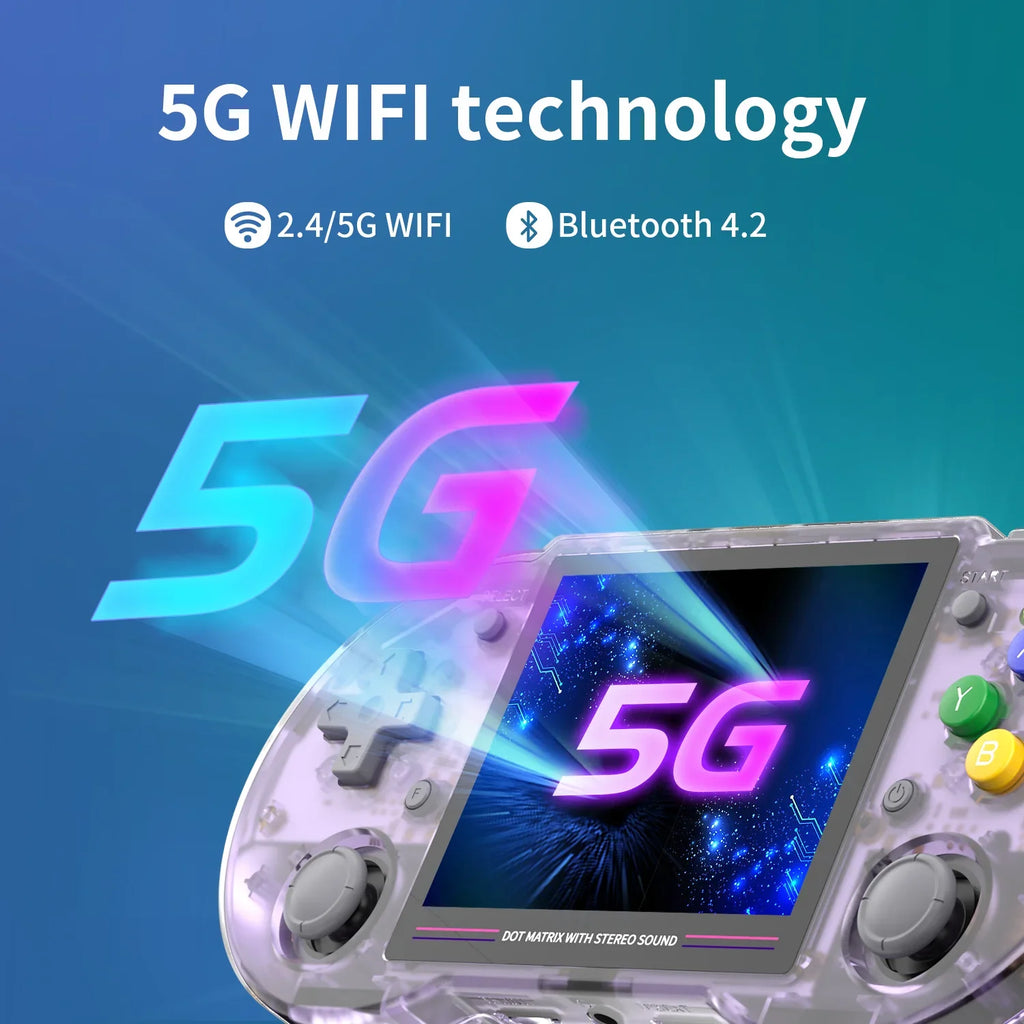 ANBERNIC RG353PS Retro Handheld Game Console 3.5'' IPS Screen Linux OS RK3566 64bit Game Player Built in 3500mAh Battery 128G