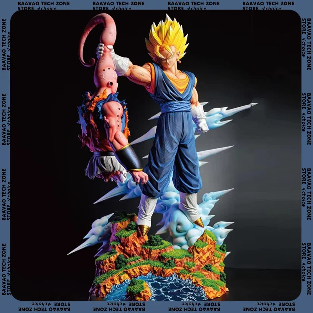 NEW Super Saiyan Goku Vs Majin Buu Figure Son Goku Dragon Ball Anime Figures 31cm Statue Collection Model Kids Toy Birthday Gift