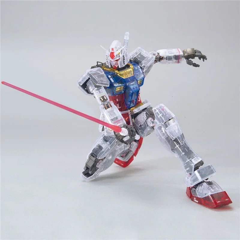 Bandai Gundam Assembled Model Figure MG 1/100 RX-78-2 Gundam 3.0 Ver Clear Color Base Limited Genuine Model Collection Ornaments