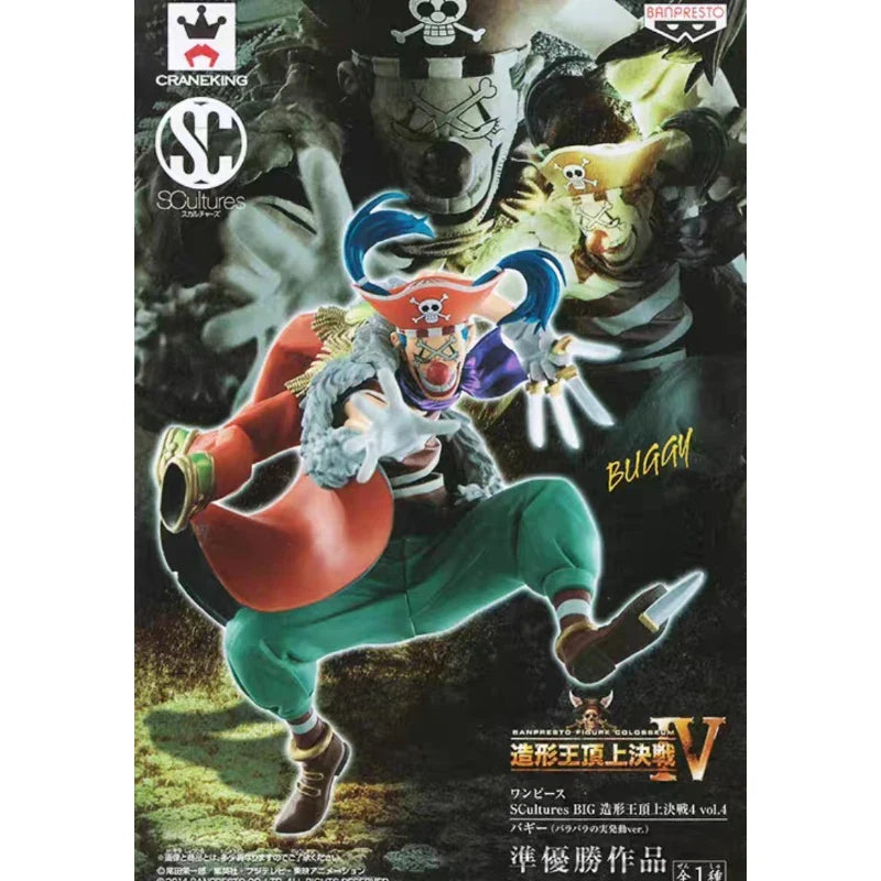Auf Lager Bandai Original Banpresto ONE PIECE SC Buggy Anime Actionfigur Modellfiguren Spielzeug AS