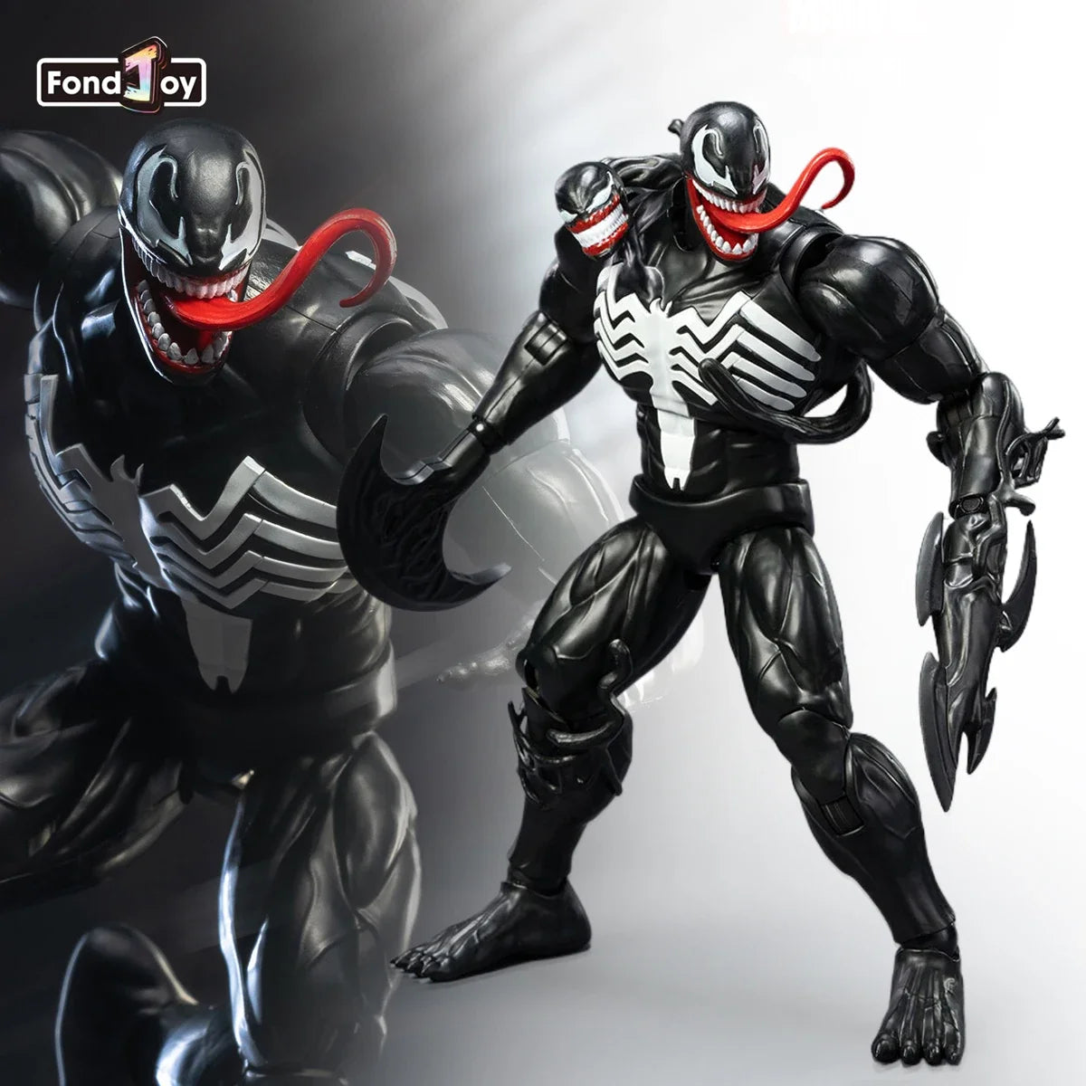 FondJoy Marvel Venom Action Figure 1/12 Venom Plastic Model Kit Anime Figurine Collection Model Statue Toys