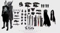 Original DARKCROWN TOYS 6inch BURNINGSOULS Action Figures Immortal Asura Chapter Model Toy Figure Samurai Collection Gift Toys