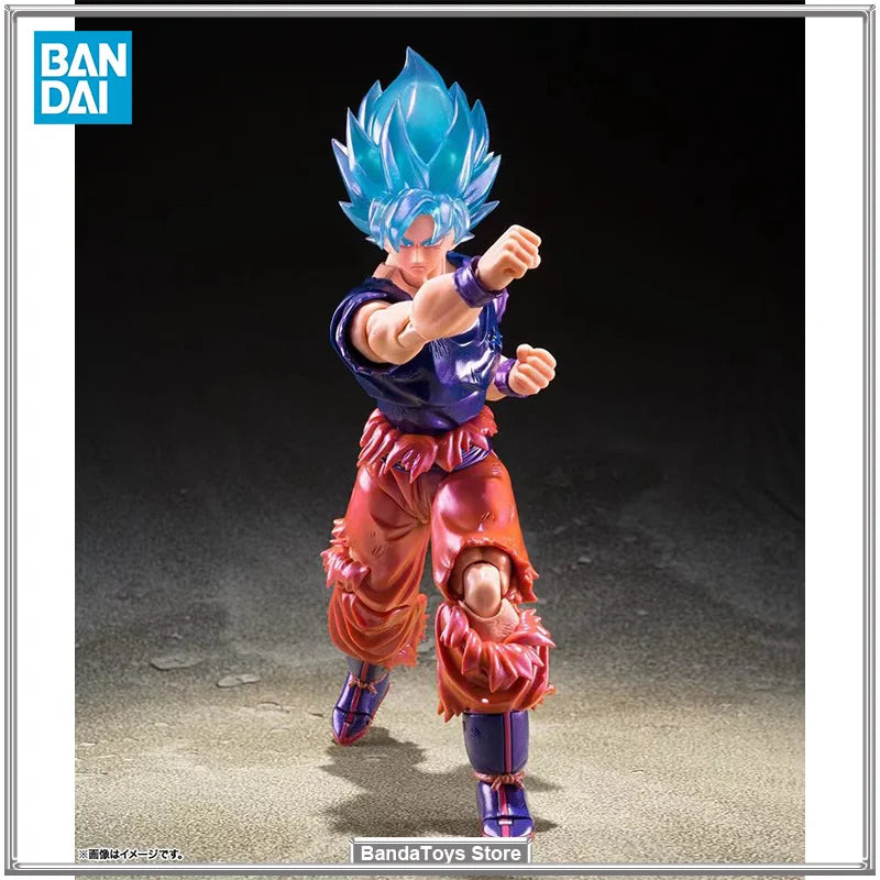 In Stock Original Bandai S.H.Figuarts Dragon Ball Z SHF Super Saiyan God Son Goku SSGSS Kaio-ken JUMP V30TH Anime Model Toys