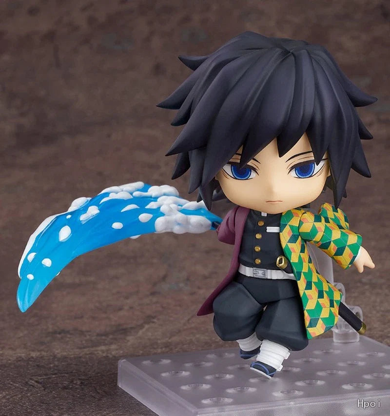 10CM Anime Figure Q VersionTomioka Giyuu Movable Demon Slayer Model Dolls Toy Gift Collect Boxed Ornaments PVC  Material