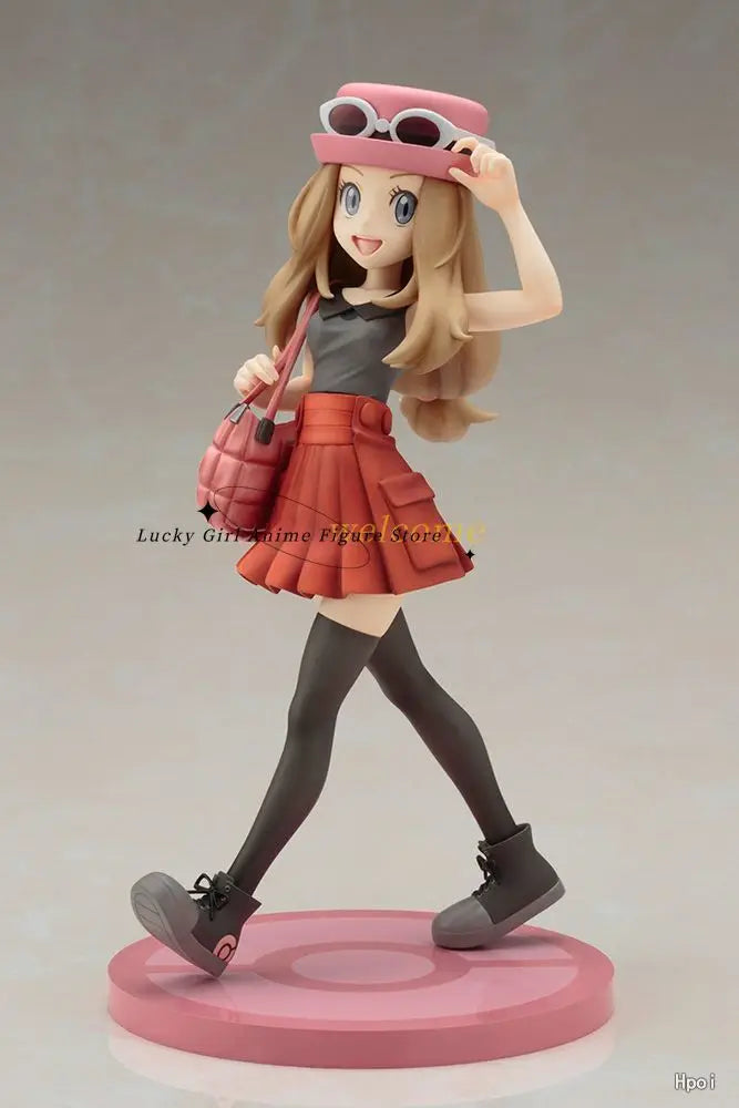 In Stock Original Kotobukiya Pokémon Figure Series Pokemon Serena Fennekin 20CM Anime Cute Statue Figure Gift