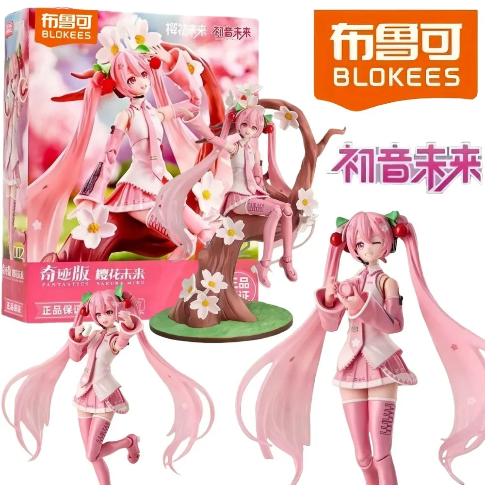 New Blokees Hatsune Miku Fantastics Series Building Block Cartoon Anime Assembly Figurine Ornament Collection Toy Birthday Gift