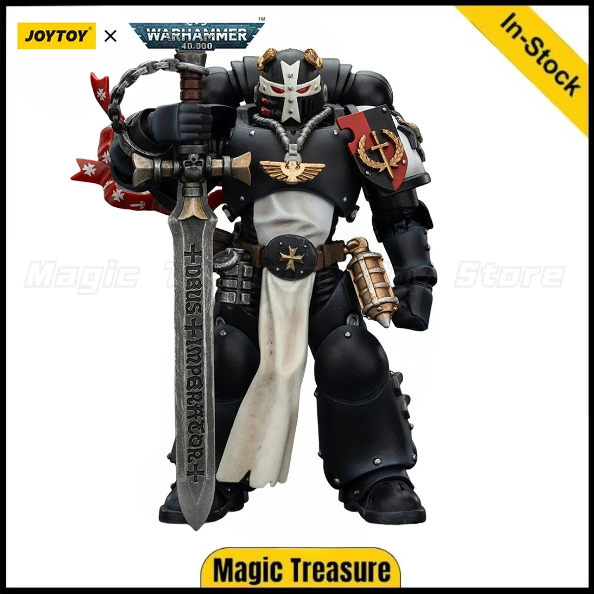 【In stock】JOYTOY 1/18 Action Figure Warhammer 40K Black Templars Emperor's Championship Bayard's Revenge Model Toy Gift