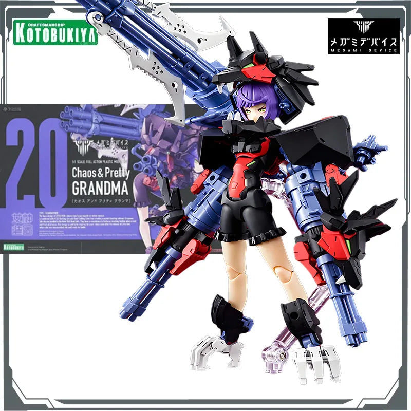 Kotobukiya Original MEGAMI DEVICE Chaos & Pretty GRANDMA&Chaos & Pretty QUEEN OF HEARTS Assembly Model Toys Model Gifts for Boys