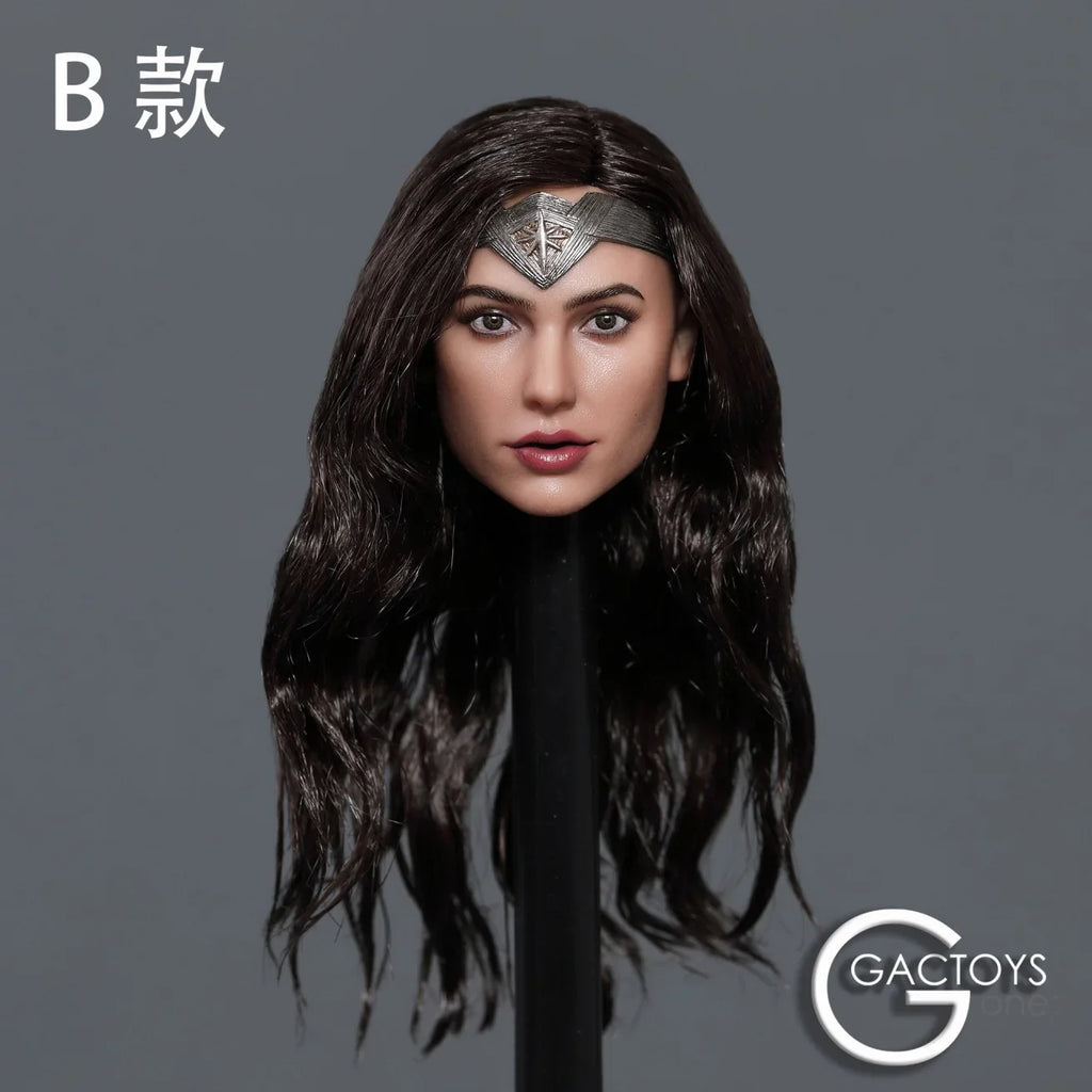 GACTOYS GC037 1/6 Wonder Girl Head Sculpt Gal Gadot Planted Hair Head Carving Fit 12'' Female Action Figure Body HobbyCollection