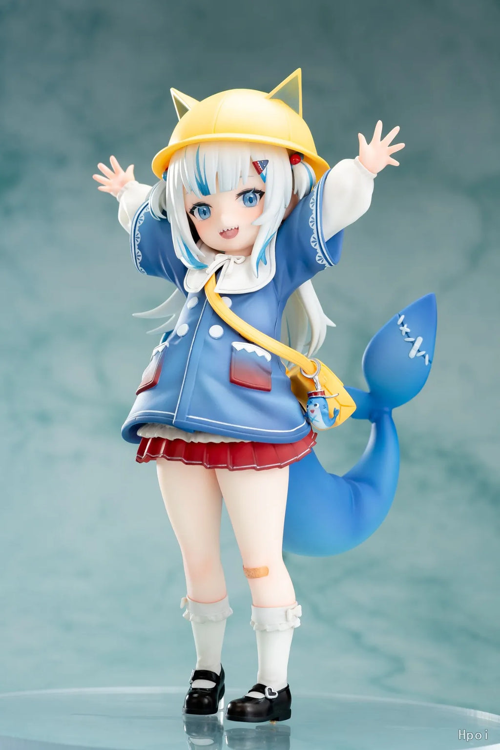 17CM Anime Figure Hololive Gawr Gura Kindergarten Action Figure Blue Shark Costume Cosplay Kawayi Cute Model Doll Toys Gift