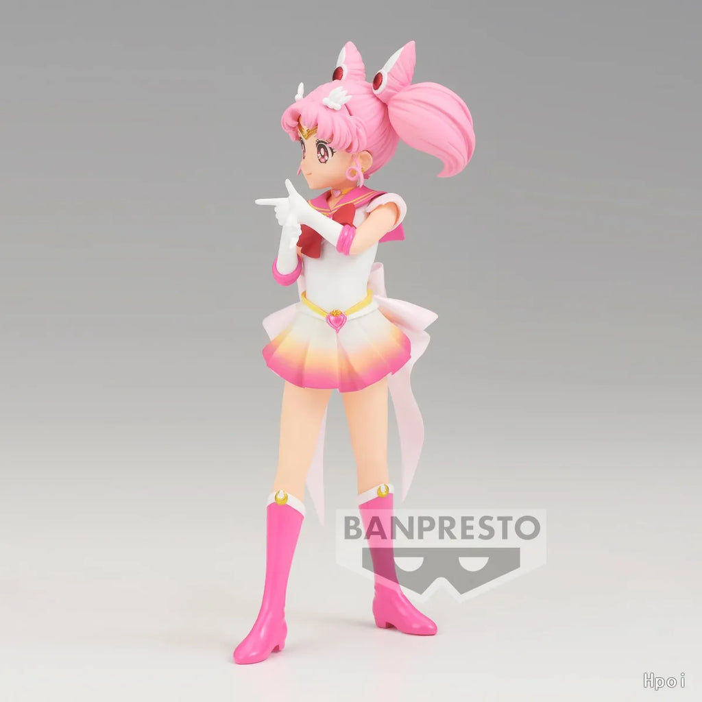 2Pcs Anime Sailor Moon Tsukino Usagi Unique Charm Sailor Moon Eternal Super Sailor Satsuki Model Toy Gift Action Figure 16CM