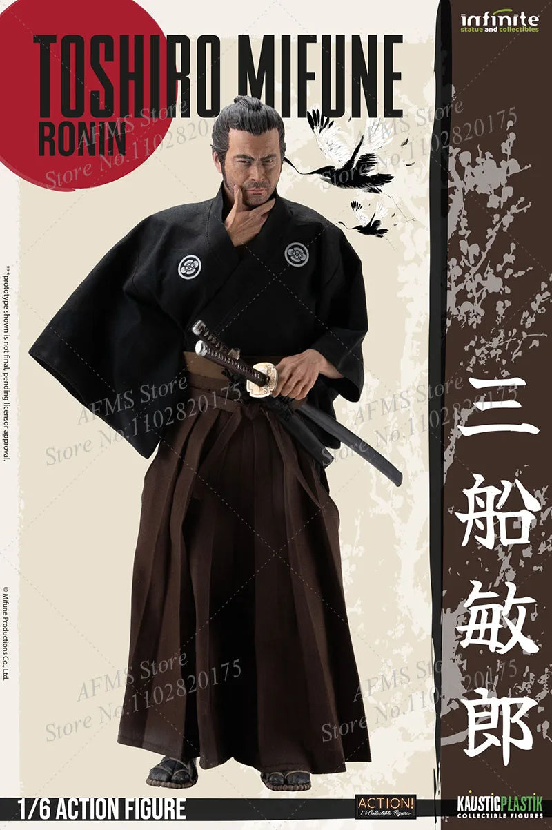 Infinite Statue X Kaustic Plastik 1/6 Scale Collectible Figure Toshiro Mifune Samurai Ronin 12" Men Soldier Action Figure Model