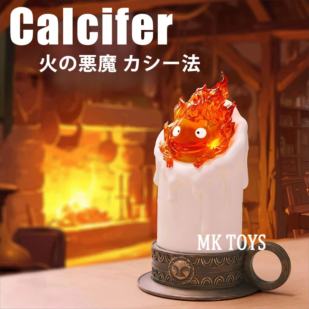 13cm Anime Das wandelnde Schloss Figur Leuchtend Calcifer Actionfiguren Pvc Sammlung Deko Modell Spielzeug Geschenke