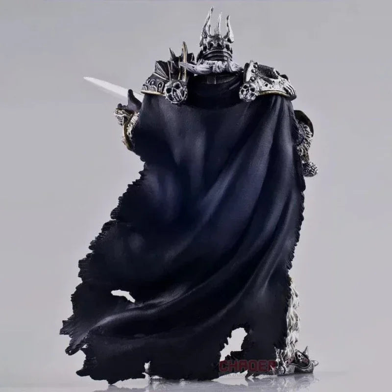 World of Warcraft Action Figure Lich King Arthas Death Knight Standing Frostmourne Model Animation Desktop Dolls Gift Kids Toys