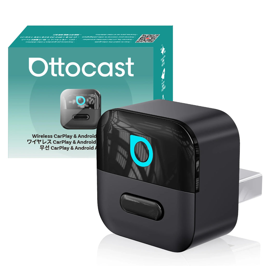 OTTOCAST Mini Pico 2in1 Wireless CarPlay Wireless Android Auto Adapter Wifi 6.0 Plug and play Dongle for 98% of the cars