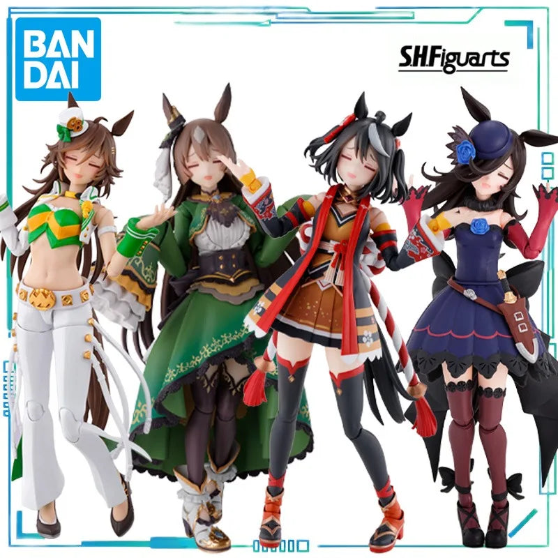 BANDAI Genuine S. H. Figuarts Series Racing Girl Pretty Derby Rice Bath，Mr. CB Qianming Represents Anime Game Model Collectibles