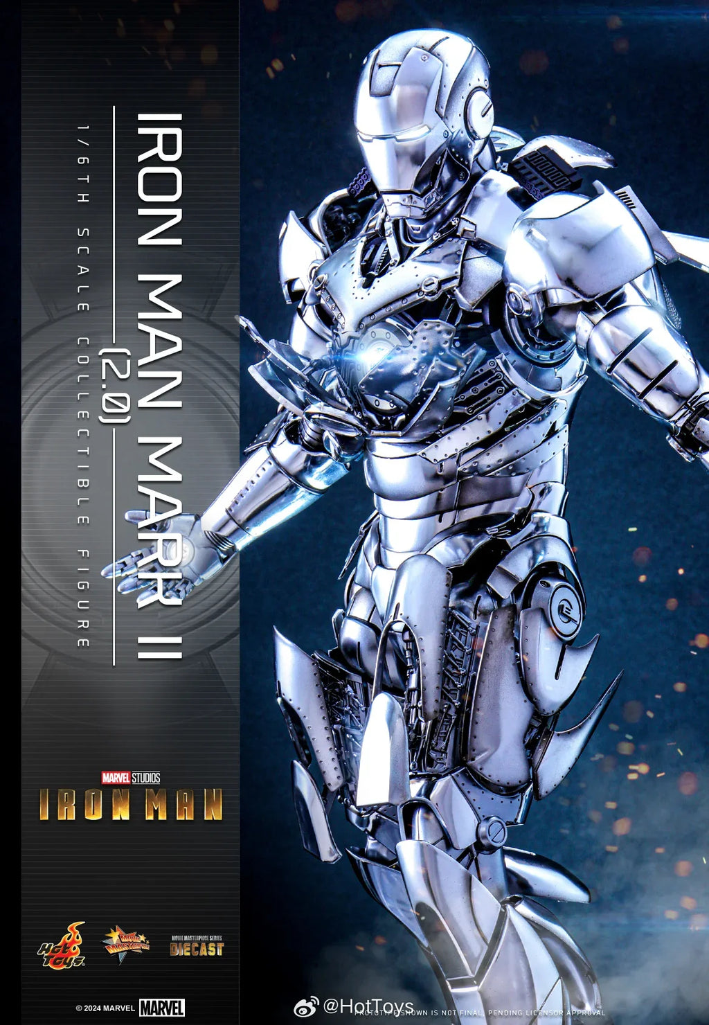 Hot Toys MMS733D59 Iron Man Mark 2 (2.0) 1:6 Scale Alloy Collectible Doll Movable Model Toy Gift Ornaments