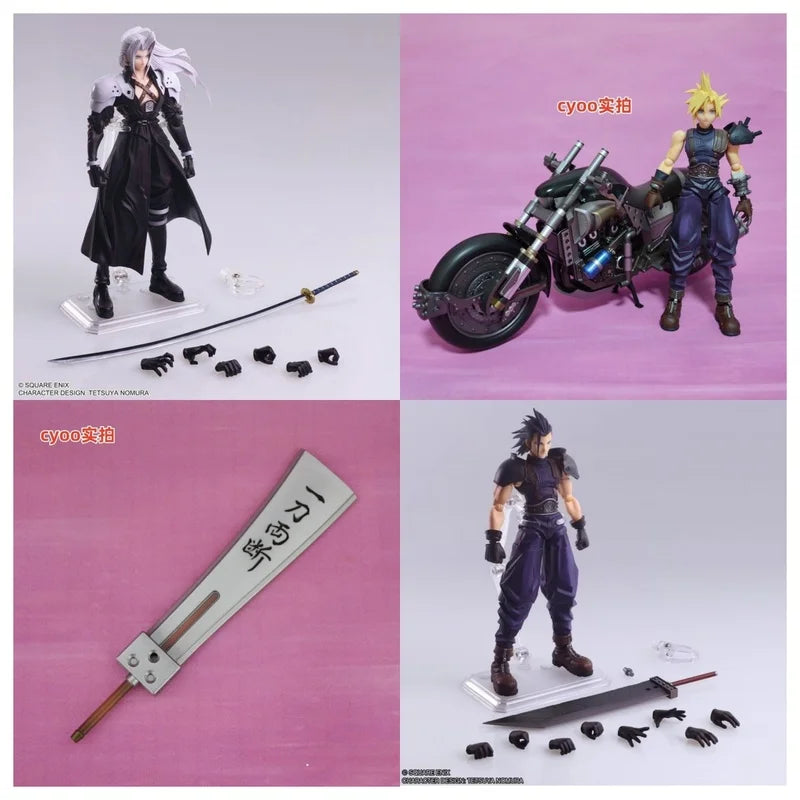 Auf Lager Original Square Enix Se Bring Arts Serie Zack Cloud Strife Actionfigur Pvc Modell Desktop Ornament Spielzeug Geschenk
