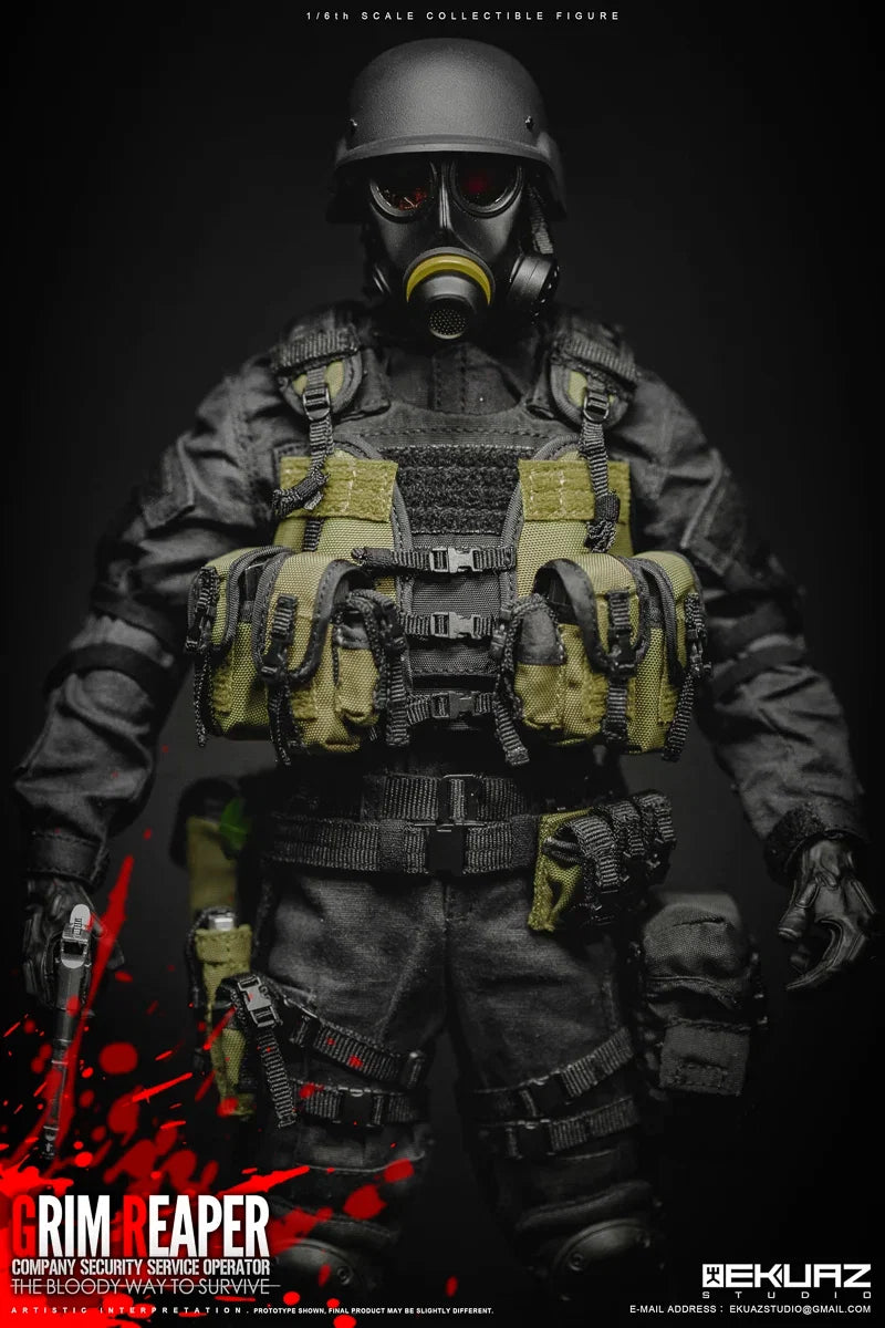 Ekuaz Studio Eks05 1/6 Men Solider Hunk Classic Action Adventure Games Members Security Special Forces Team 12'' Action Figure