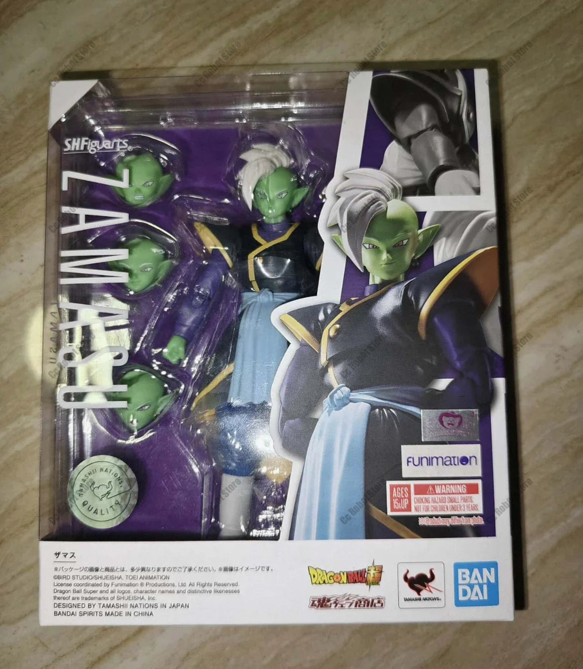 Genuine Bandai S.h.figuarts Dragon Ball Super Zamasu 14Cm Pvc Original Anime Action Figure Model Collector Ornament Toy Gift