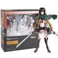 Figma  Eren Jaeger 207 Mikasa Ackerman 203 Levi Ackerman 213 Collection Action Figure Toy Decoration Model