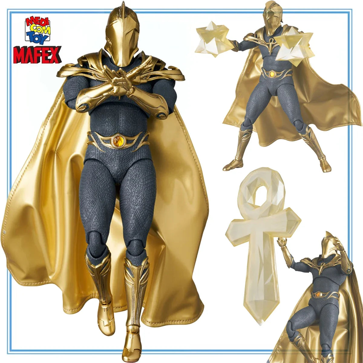 100% Original Medicom Toy Mafex (No.244)  Black Adam Doctor Fate Kent Nelson Anime Figure Action Figure Collection Series