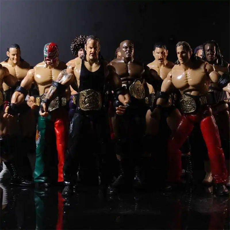 Wrestlemania WWE Action Figures Set - John Cena the Undertaker Rey Mysterio PVC Statue Models Collectible Toys for Boys