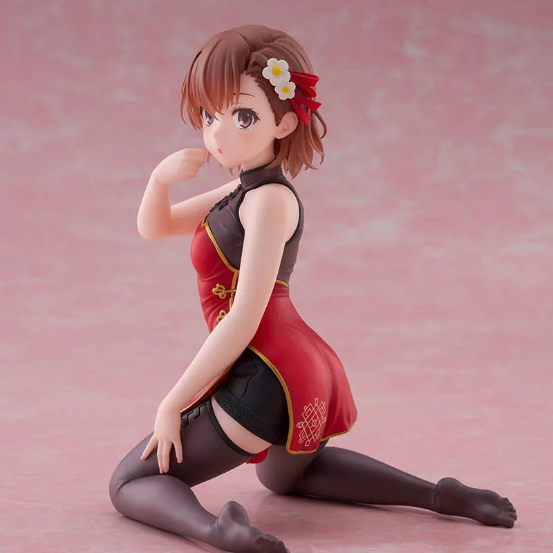 TAiTO Desktop Cute Toaru Kagaku no Railgun Misaka Mikoto Shokuhou Misaki ~Cheongsam Ver.~ PVC Anime Action Figures Model Toy
