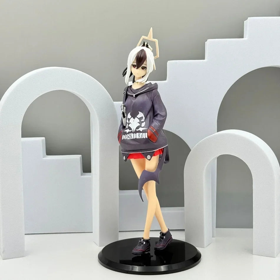 Anime Blue Archive Kayoko Figure Hooded Sweatshirt Kayoko Onikata Figure Beautiful Girl Standing Posture Figurine PVC Toys Gifts
