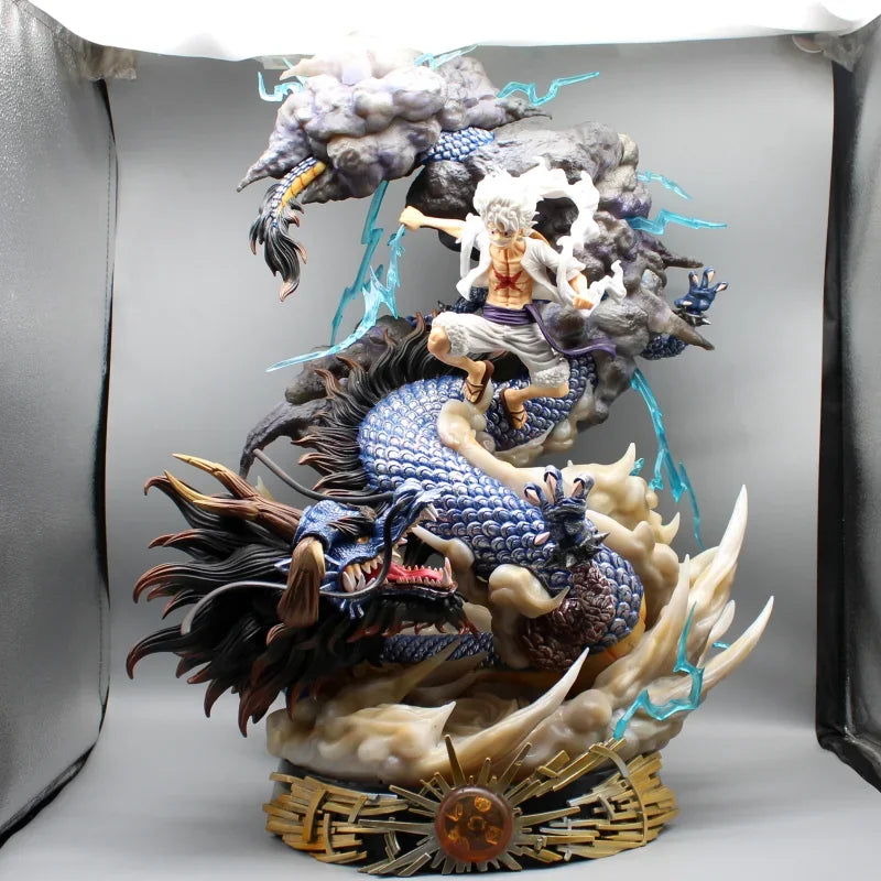 55cm One Piece Anime Figure Luffy Gear 5 Nika Vs Kaido Action Figurine Pvc Statue Model Collect Decoration Toys Christmas Gifts