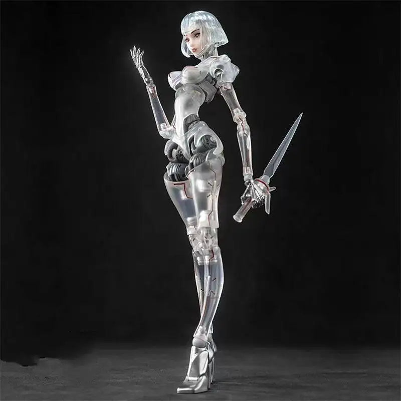 New Guke 1/12 Scale Women Soldier Robot Agent C1 Action Figure Model Transparent Skeleton Full Set 6-Inches Collection Toys Gift