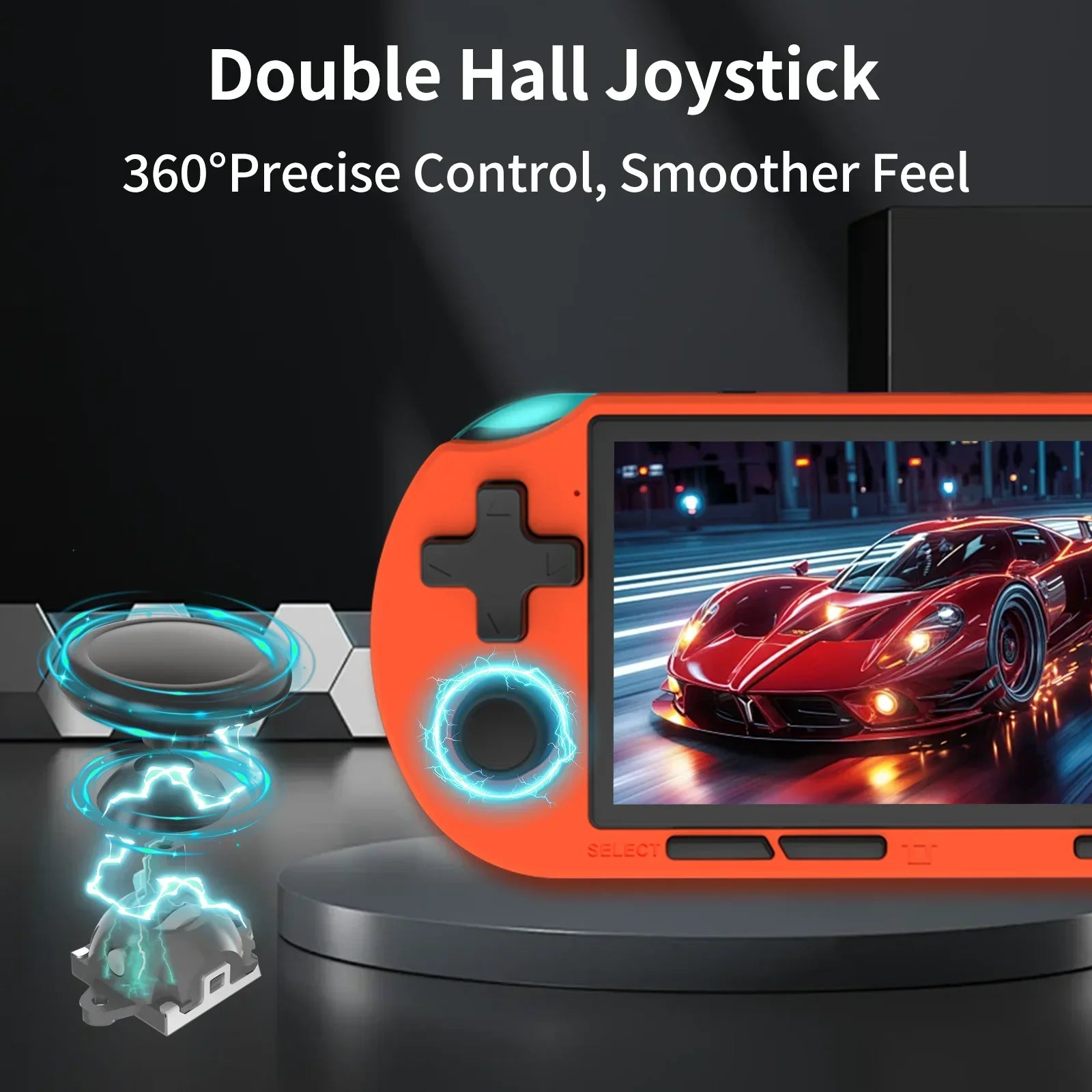 GAMINJA Handheld Portable Gaming Console 4.5Inch HD IPS Screen Display Retro Gaming System LED lights Built-in 12000 Games