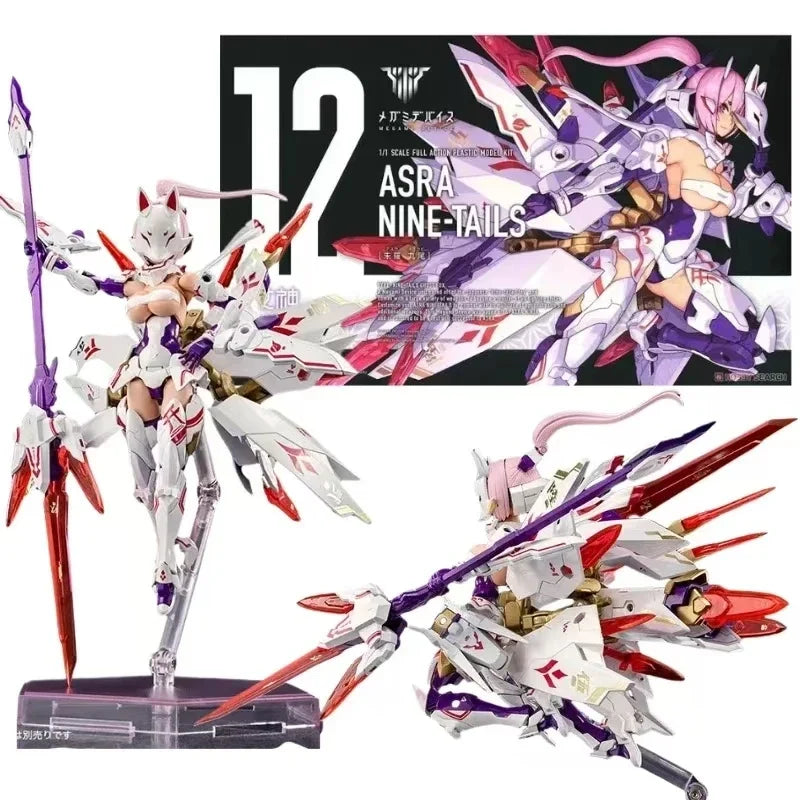 Original Kotobukiya Anime Action Figure MEGAMI DEVICE ASRA NINE-TAILS Figure Action Assembly Plastic Model Kit Toy Gift for Kid