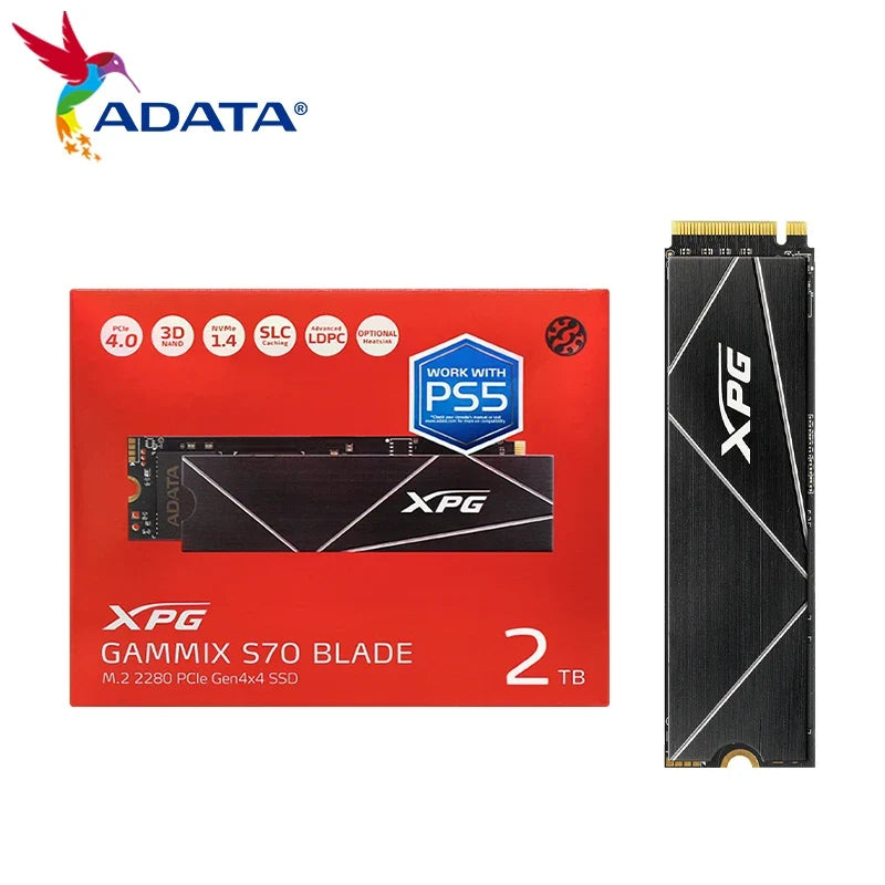 ADATA XPG GAMMIX S70b S70Blade PCIE Original SSD GEN4X4 pcie4.0 M.2 2280 512GB 1TB 2TB 4TB Hard Disk Fo Laptop Desktop  PC PS5
