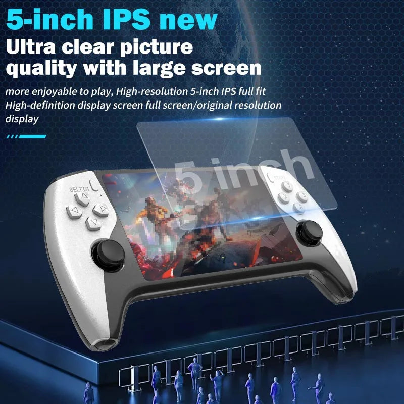 2 in1 Multi-Functional Retro Wireless Game Controller&Handheld Console SF3500Pro,5-inch IPS Screen with Dual Core CPU,FHD Cable