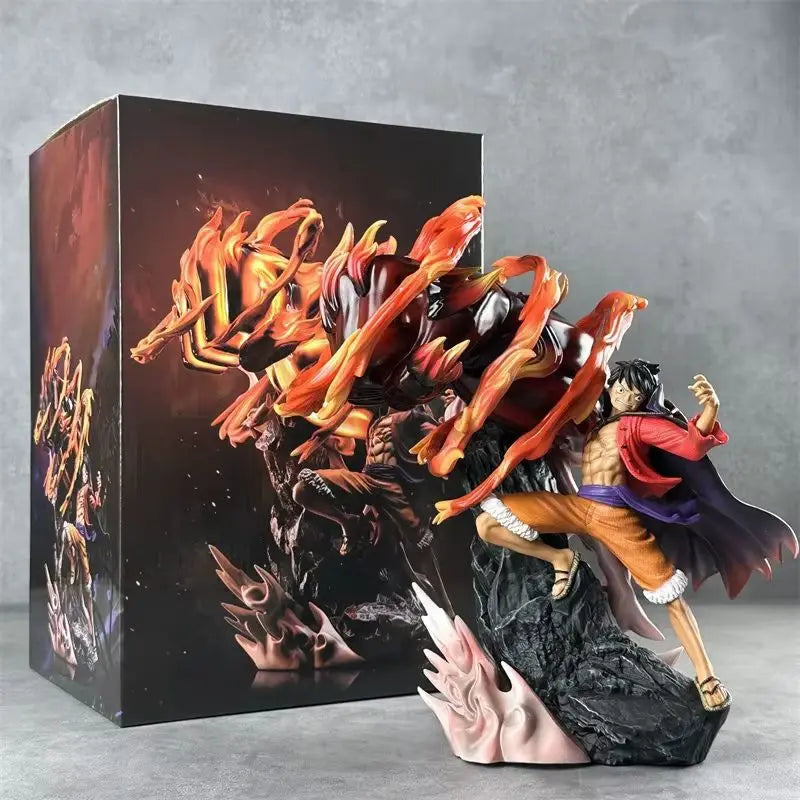 Luffy Ghost Island Big Fist Anime Figurine Model Action Figure Collectible Toy for Fans Table Decoration Scene Statue Gift