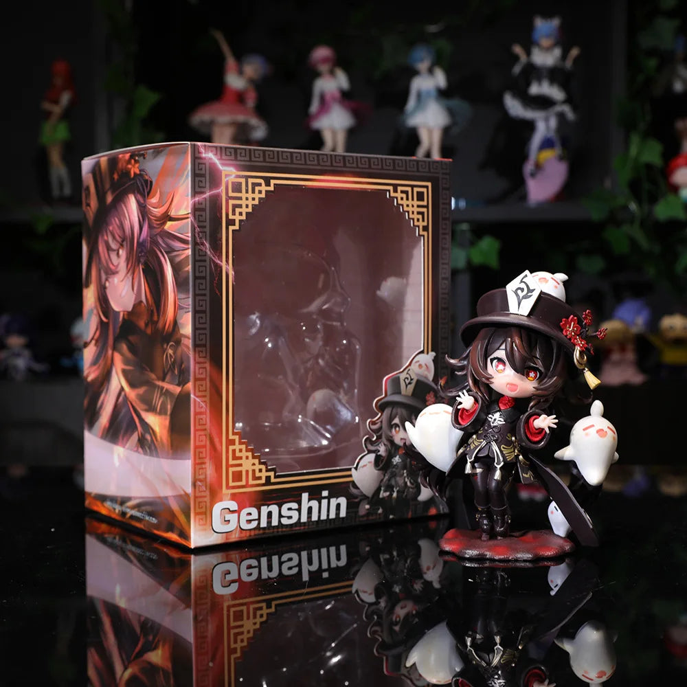 16CM Anime Game Genshin Hutao Figure Q version cute model toy gift collection Action Figure PVC Doll