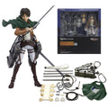 Anime Figure Attack On Titan Eren Jaeger Standing Holding Sword Detachable Model Toy PVC Collection Desktop Ornaments 14CM