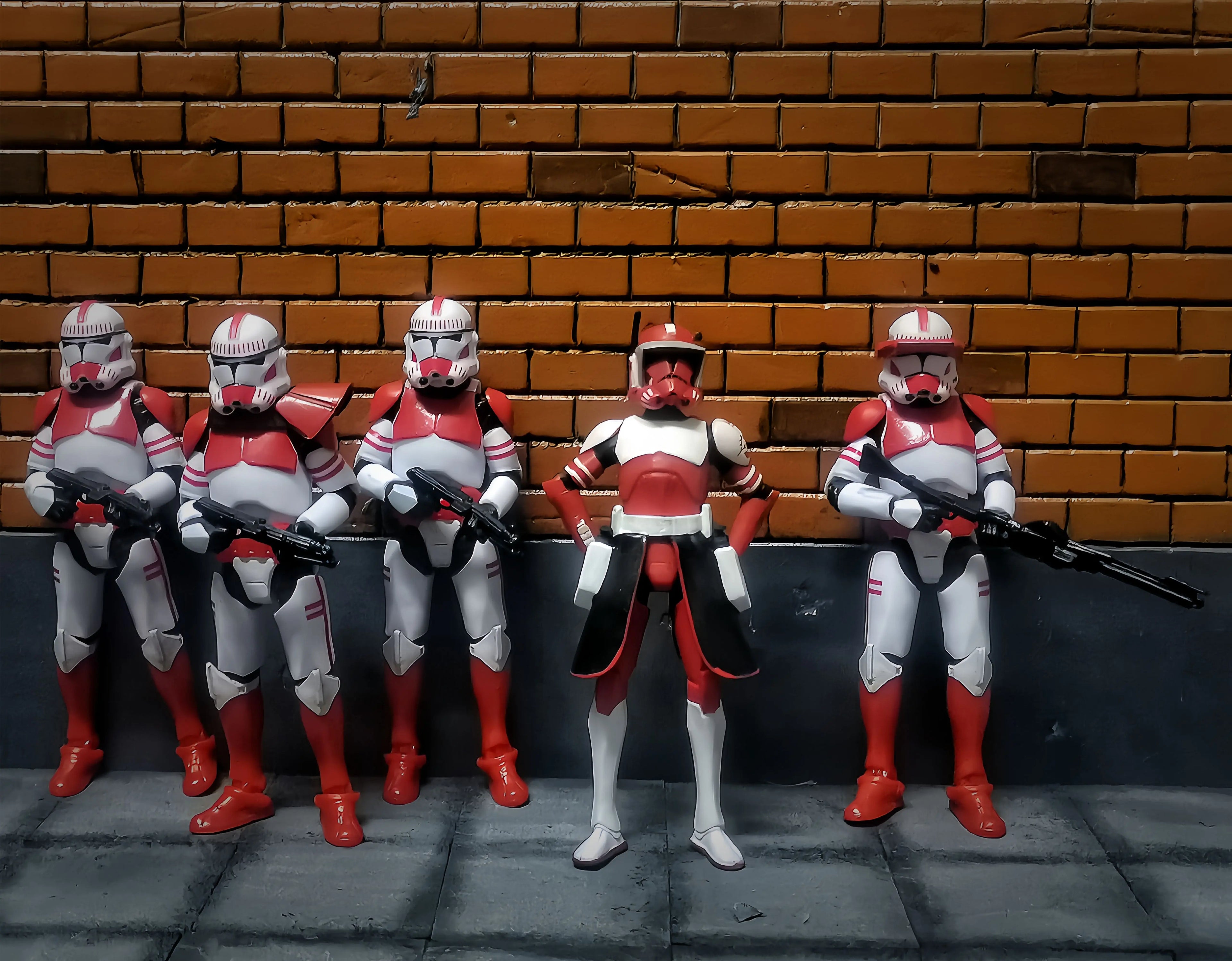 Star Wars 3.75 Inch  Clone Trooper 1/18 187th Legion  Shock Coruscant Guard Action Figure Windu Fox  Toys Model Loose