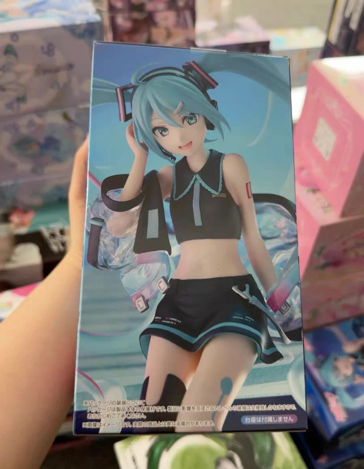 Original Furyu Hatsune Miku Vocaloid Colorful Technology Action Figure Kawai Noodle Stopper Figure Toy Pvc Model Collection Gift
