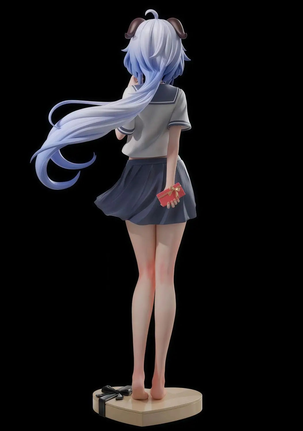 25cm Genshin Impact Figure Ganyu Figures School Uniform Ganyu Girl Figurine Pvc Statue Model Doll Room Ornament Collection Toys
