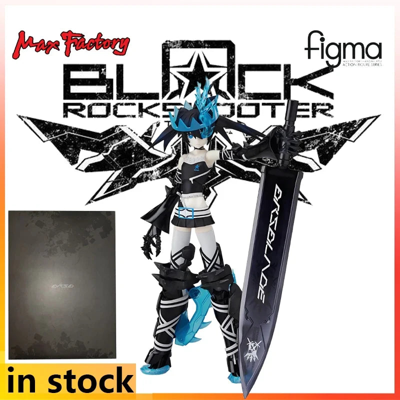 Max Factory Figma Finished Product Movable Exquisite Doll Black Rock Shooter Anime Action Figure Toy Model Festival Gift for Boy