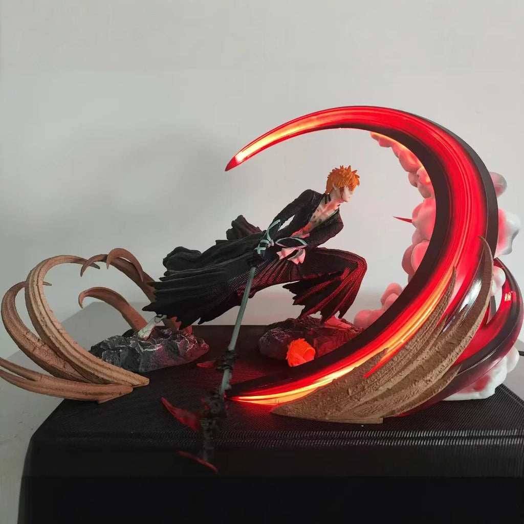 25cm Bleach Kurosaki Ichigo Slashing Pose Anime Figures Premium Gk Statue Desktop Decoration Ornament Boy Collectible Ideal Gift