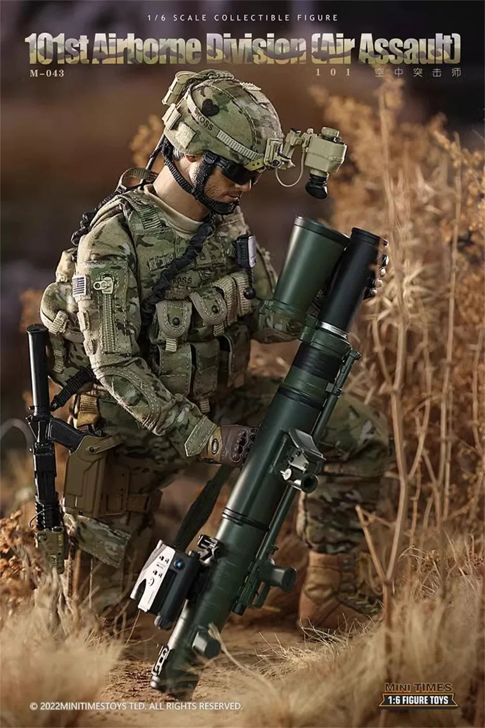 Minitimes M043 Moderner Soldat US. 101. Actionfigur Komplettset Bewegliche Actionfigur Geschenk für Fans Zum Sammeln Auf Lager 1/6