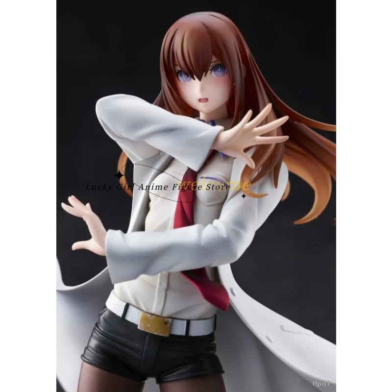 In Stock Original STEINS GATE Chris Makise White Style 1/7 Popular Games Model Figure Ornaments Toys Dolls Gifts for Boys