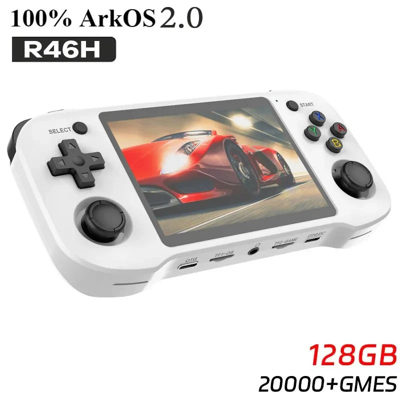 FUNKIDDY R46H  Handheld Video Game Console Retro Game Open-Source ARKOS 2.0 4.2 Inch IPS Screen 128G 20000+ Gaming Kids gifts