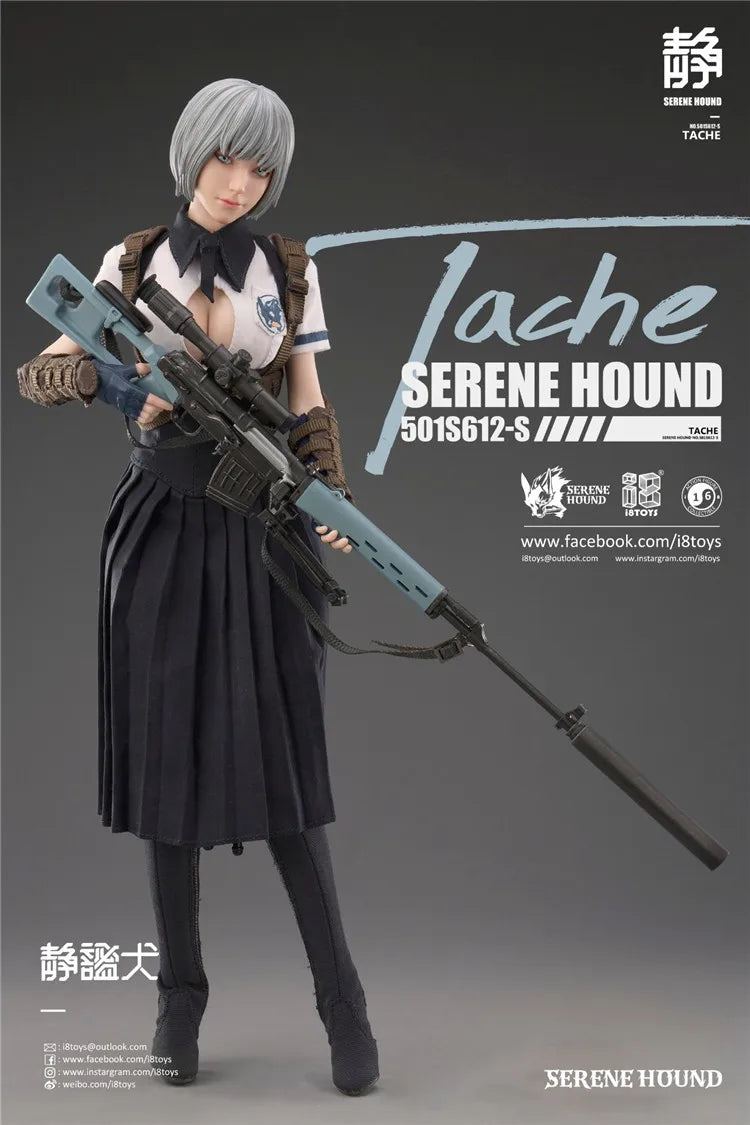 I8 Toys 501S612 1/6 Serene Hound Troop Beautiful Girl Survival Enhanced Tache Night Fight Enhanced Rine 12" Action Figure Body