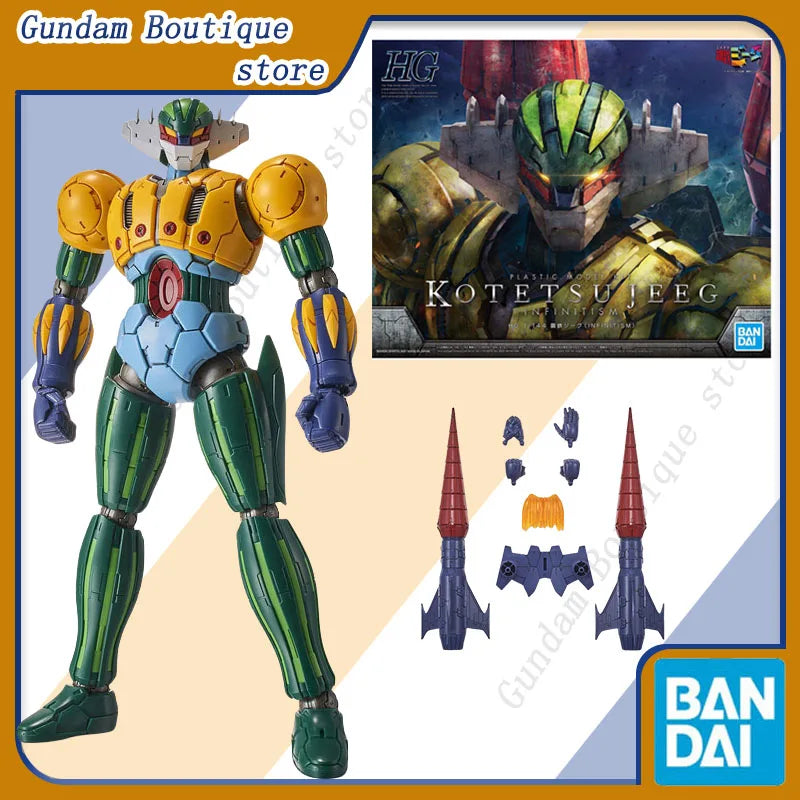 Bandai Genuine HG 1/144 KOTETSU JKKG INFINITISM Anime Action Figure Robot Collectible Assembly Model Toy Ornaments Gift Children