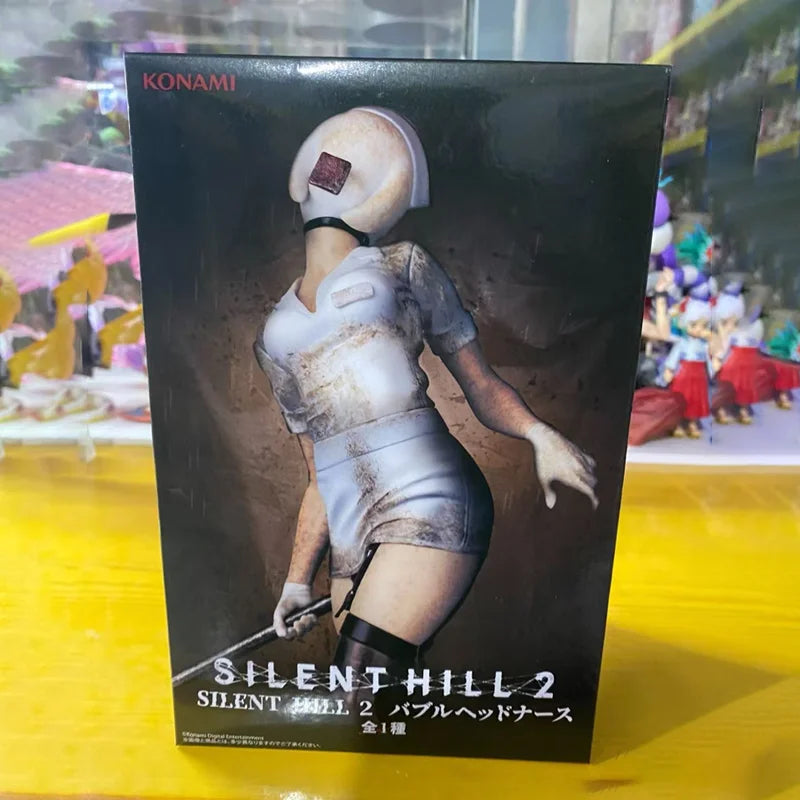 New Products In Stock Japanese Authentic Konami Silent Hill Bubble Head Nurse Red Pyramid Scenery Figure Toy Holiday Gift