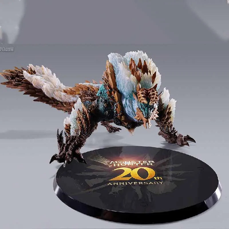 Bandai Original SHM Anime Figure MONSTER HUNTER ZINOGRE 20th Anniversary Edition Action Figure Toys For Boys /Girls